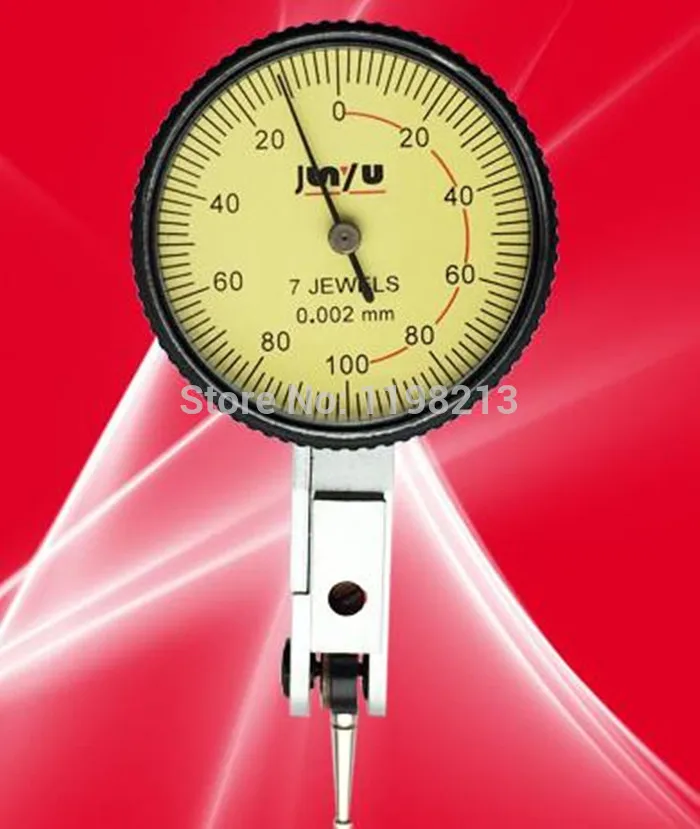 0-0,2 мм 0,002 мм Циферблат Тесты индикатор с красной jewel индикатор цифирблатный инструмент измерения инструмент