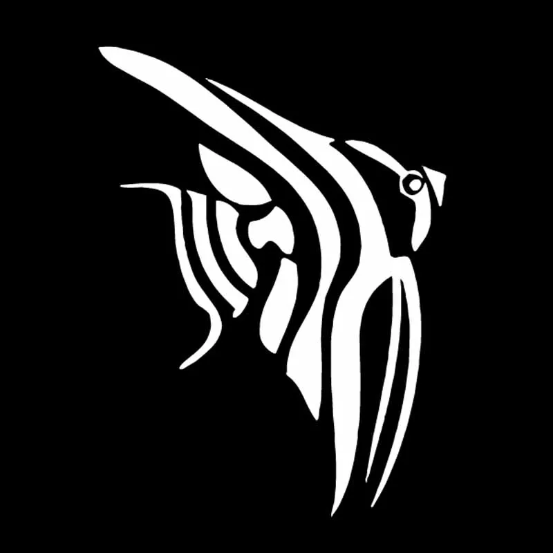 YJZT 12 см * 16 1 Angel Fish Дизайн Наклейка Виниловая пленка для оклеивания автомобилей