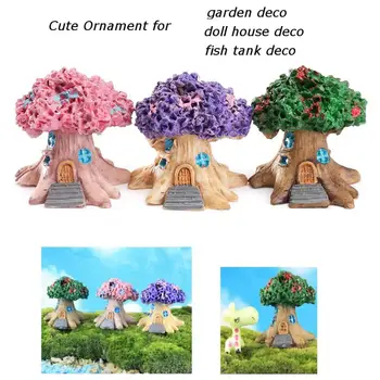 

Mini Fairy Tree House Miniature Garden Micro Landscape Ornament Craft Decor