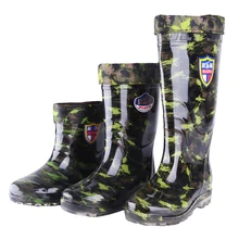 Rain boots male high rainboots waterproof shoes slip resistant water rubber shoes work shoes knee high