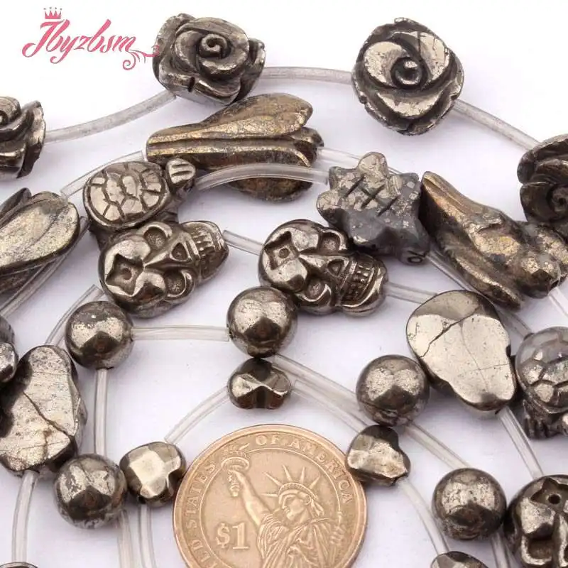 10 20 15x20 мм серебристо-серый Пирит бусины натуральный камень для DIY ожерелья