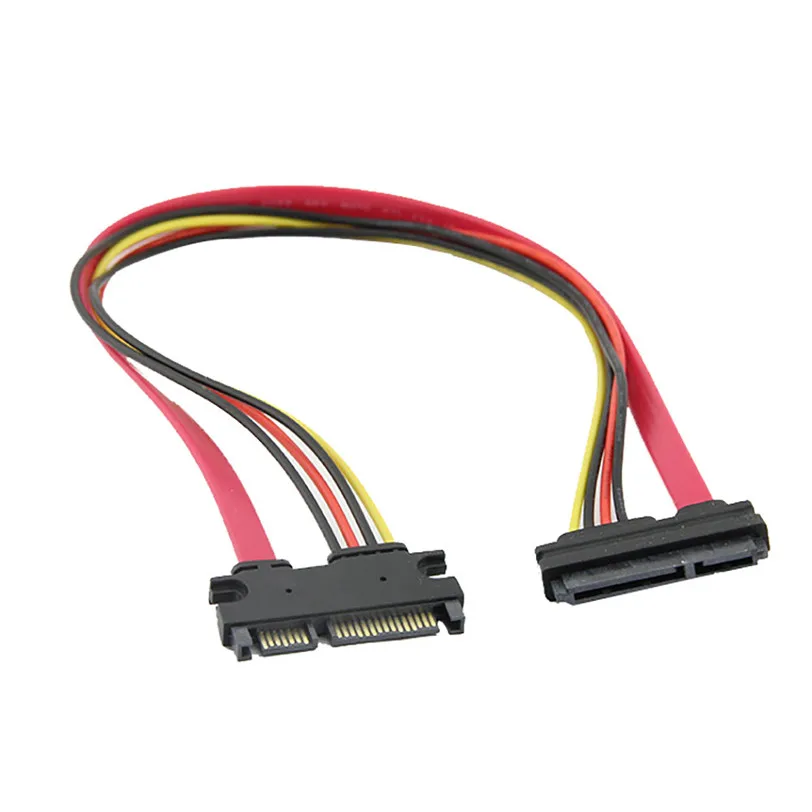 50 см 22 P 7 + 15pin M/F Serial ATA SATA данных Мощность Combo удлинитель jun21 профессиональный заводская цена Прямая доставка