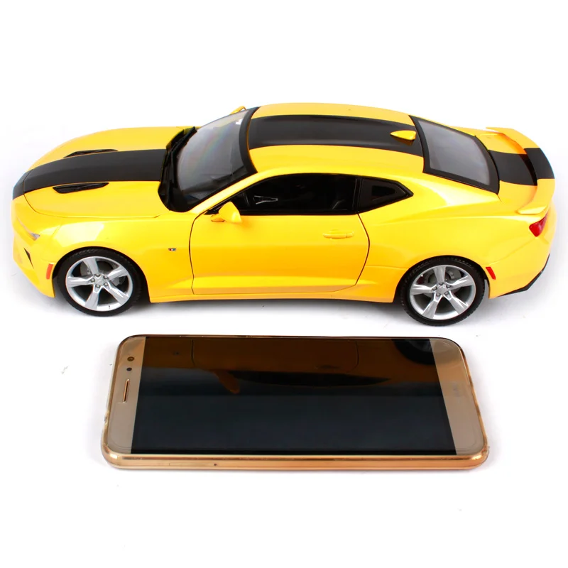 Maisto 1:18 2016 chevrolet camaro ss желтая Автомобильная литая машина 265*110*75 роскошная