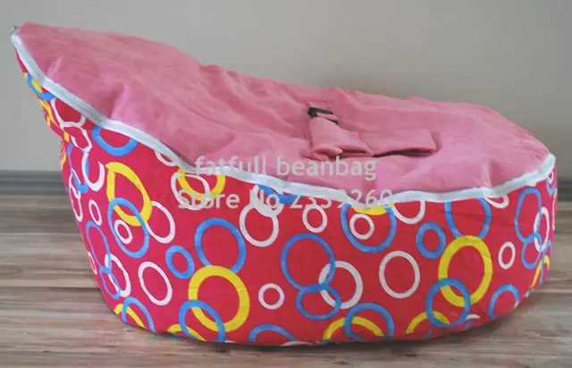 Cover Only No Fillings Pink Circle Baby Bean Bag Child Sofa Chair Cover Only No Fillings Pink Circle Baby Bean Bag Child Sofa Chair Soft