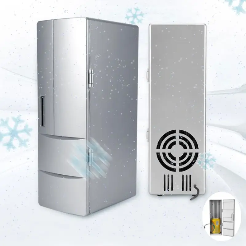 

Portable Mini Laptop Fridge PC Refrigerator Beverage Drink Medicine Cold & Warm Box Beer Cooler