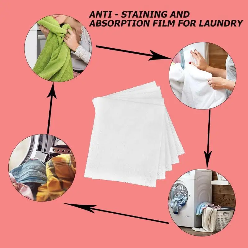 24pcs/box Dyeing Cloth Washing Machine Use Anti Dyed Color Absorption Sheet