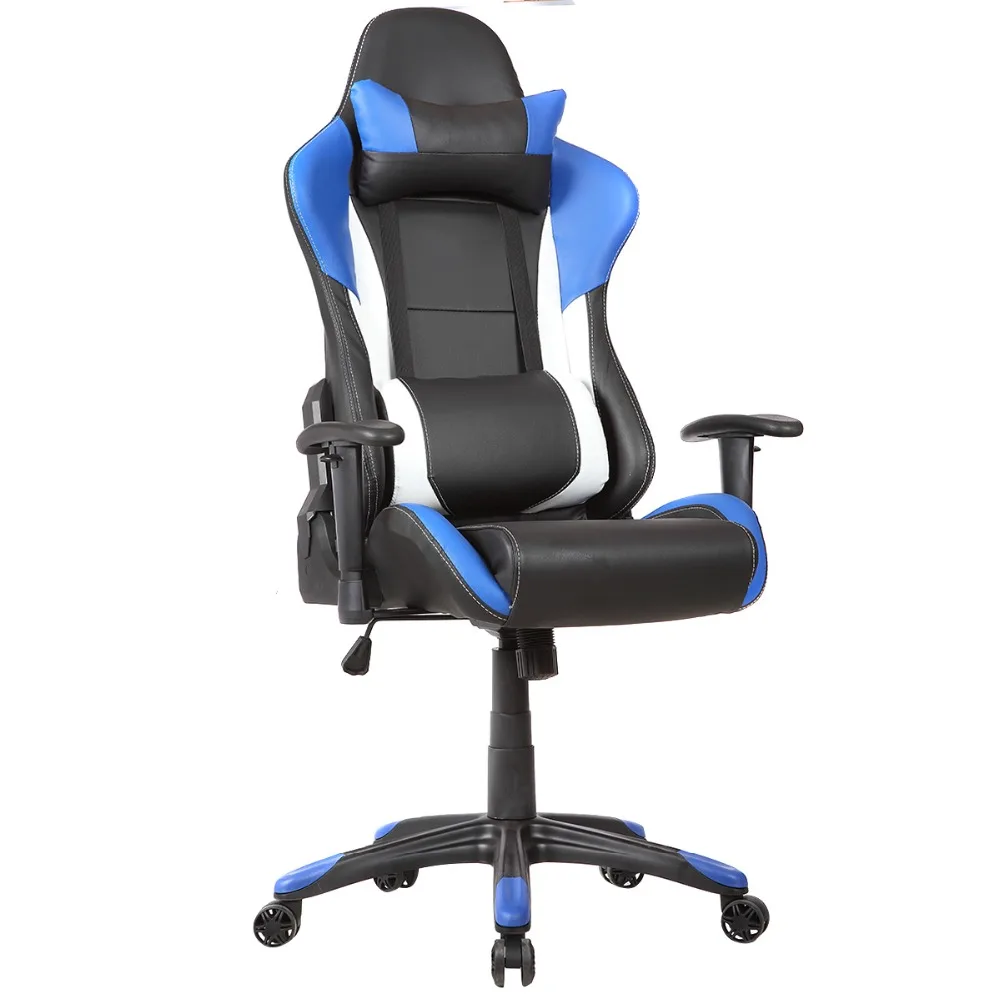 

Silla Ejecutiva de Oficina Silla de Juego Ergonomica con Respaldo Alto, Giratoria AZUL HW52618BL