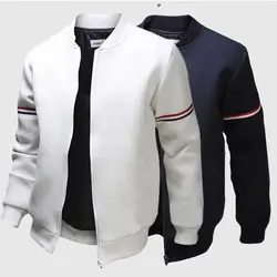 ZOGAA 2019 Демисезонный Повседневное модные однотонные тонкий бомбардировщик куртка, Мужское пальто мужская бейсбольная куртка; куртка в