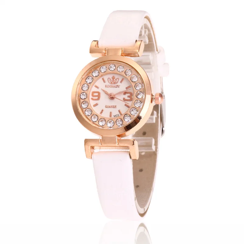 

Luxury Fashion Rose Gold Thin Leather Watches Women Ladies Crystal Dress Quartz Wrist Watch Relojes Mujer Dropshipping M22