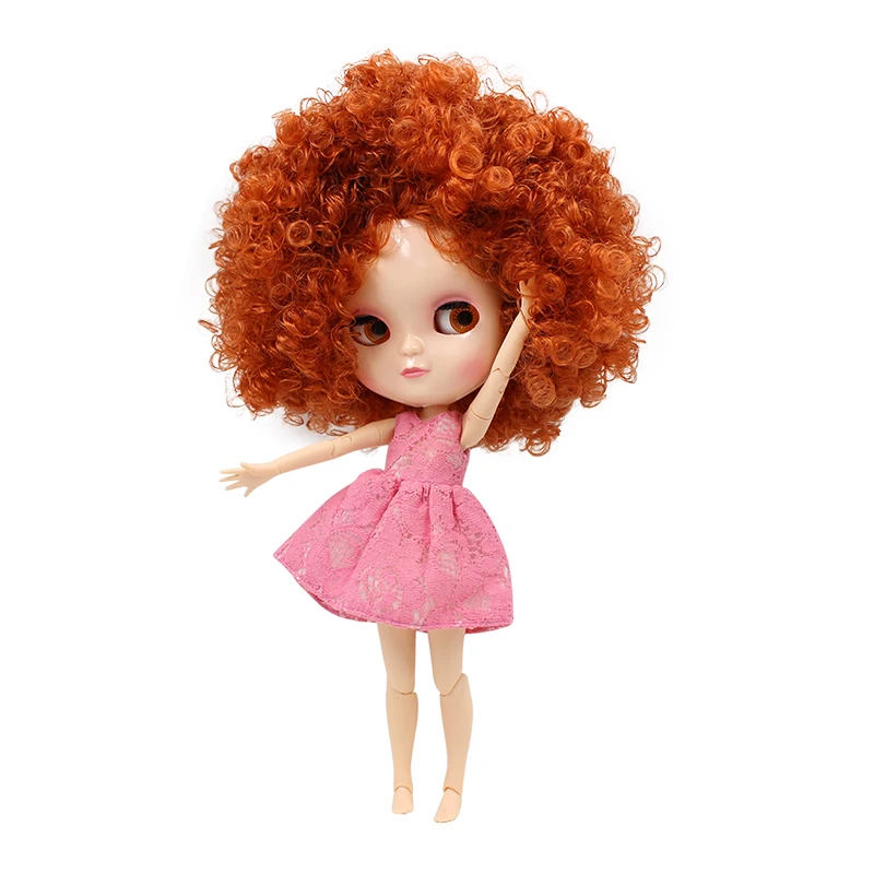 

ICY DOLL small breast azone body fortune days BL2231/2237 Tangerine wild-curl up hair