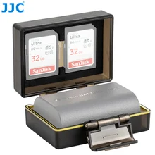JJC Camera Battery Holder Case Bag for Canon LP E6 LP E6N LP E17 Sony NP FW50 Fujifilm NP W126 Case SD MSD TF Card Storage Box