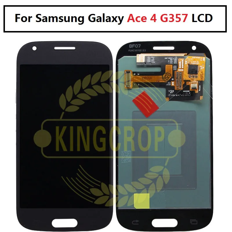 

SUPER AMOLED LCD for Samsung Galaxy Ace 4 SM-G357 G357 G357FZ Ace4 LCD Display with Touch Screen Digitizer Assembly White/Grey