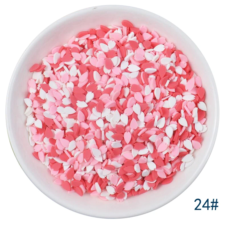 50g/lot Cute Hot Selling Clay Sprinkles, Colorful Heart Five Star Bow Candy Sprinkles for Crafts Making Slimediy