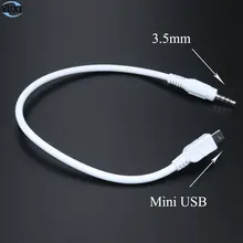 YuXi 3.5mm stéréo mâle prise à Mini USB 5 broches mâle adaptateur convertisseur Audio câble pour voiture AUX MP3 MP4 téléphone
