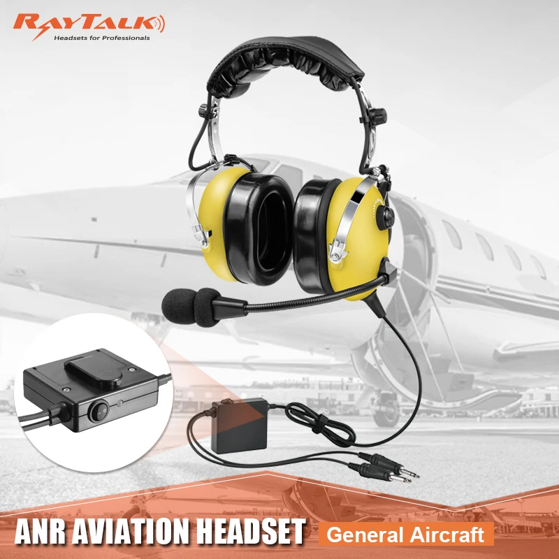 

Noise cancelling Boom microphone ANR aviation headset PH-100AC Free shipping
