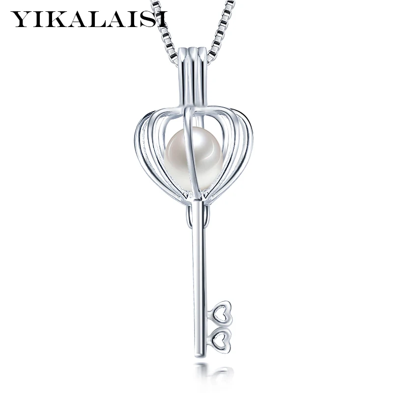 

YIKALAISI 925 Sterling Silver Jewelry For Women cage Pendants Pearl Jewelry Natural Freshwater Pearl Gift
