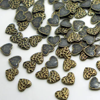 

SINUAN Rivet Plating Hot-Fix Rivets Heart Rivets For Bags Antique Brass/Antique Copper/Gold Punk Spikes Close-End Studs Craft