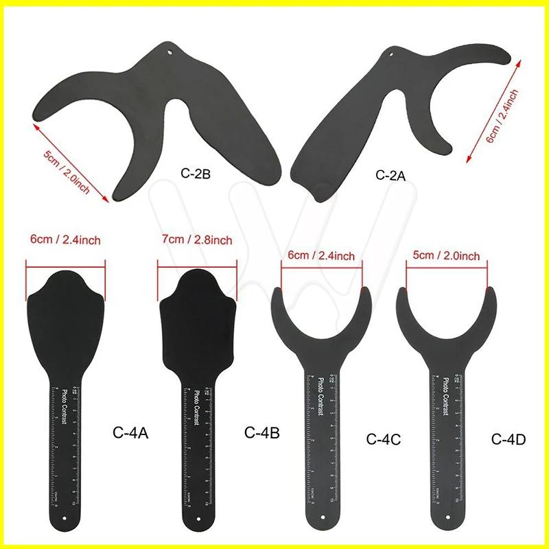 

Dental Orthodontic Black Background Photo Image Contrast Board Oral Cheek Plate With Scale Mark Autoclavable Dentist Tools