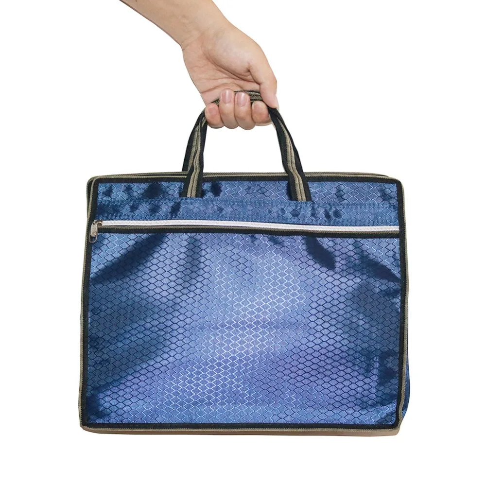 5 pcs 385*310*65mm Document Bag Double Zippered Briefcase Portable