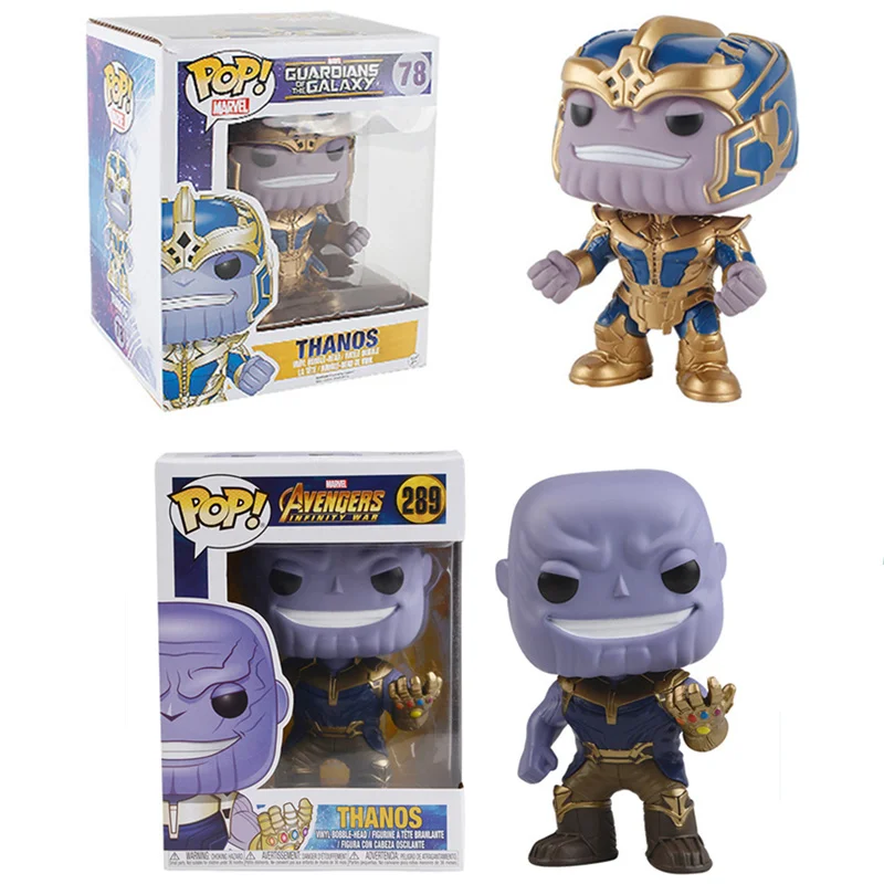

Funko POP The Marvel Avengers 3 Infinity War & Guardians of the Galaxy Bobble-head THANOS PVC Action Figure toys for children