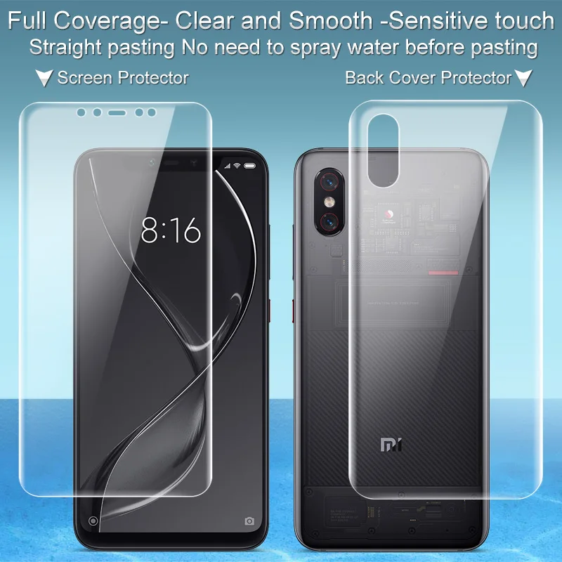 2 шт. полное покрытие для Xiaomi MI 8 Explorer edition защита экрана задняя крышка протектор Imak