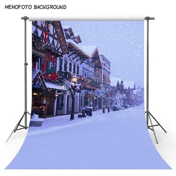 

Vinyl Photography Backdrops Beautiful snow street photo background 5x7ft backdrops for Photo Studio fotografia Computer printing
