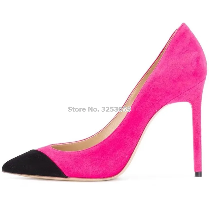 pink black heels