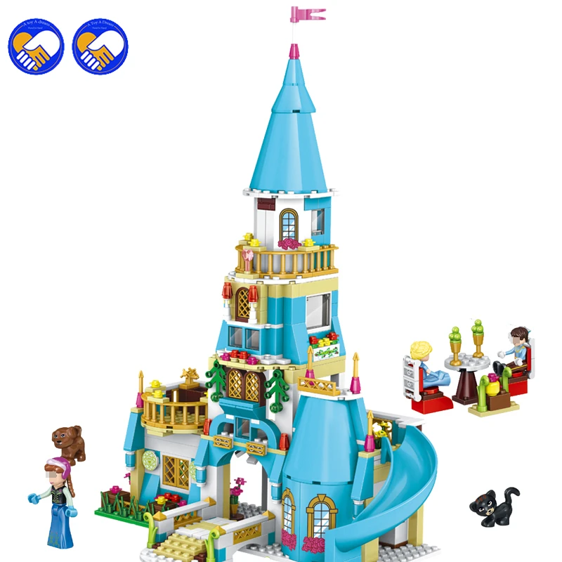 

New 37008 Girl Friends Princess Anna and The Princess Castle Model Building Kits Blocks Bricks Girl Toys Compatible for Lepin