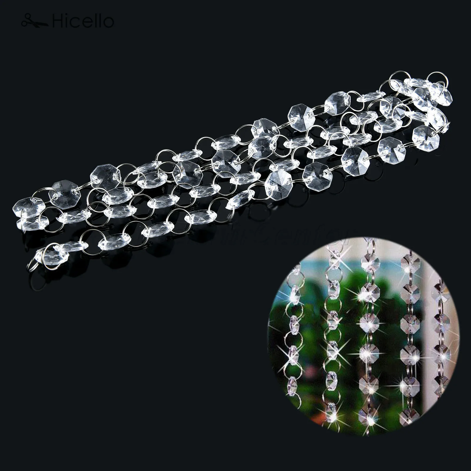 Buy 10M/5M Acrylic Crystal Bead Garland Strand Chain