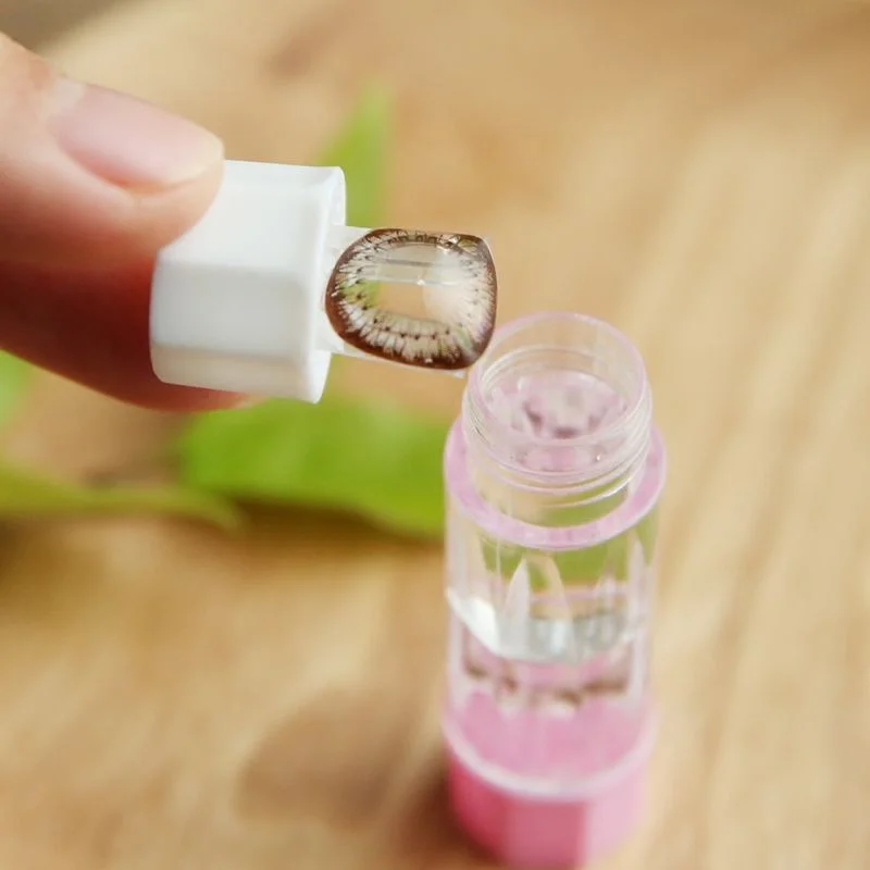 1pc Portable RGP Rigid ABS Contact Lens Small Lovely Travel Eyewear Case Bag Box Container Holder Random Color