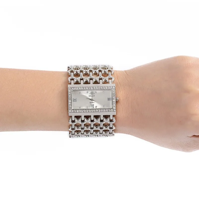 Брендовые новые женские часы, Роскошные, с цепочкой, стразы, модные золотые наручные часы, сплав, квадратные часы, студенческий браслет, Relogios Feminino