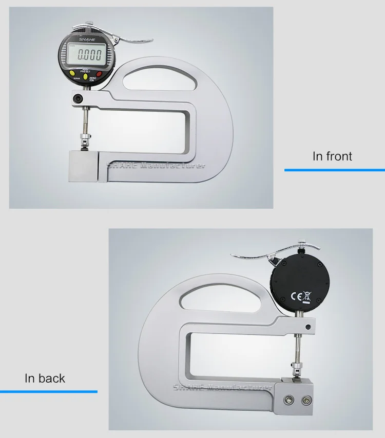 Цифровой Толщина датчик с роликом вставьте измерительный инструмент 0,001 мм Толщина датчик