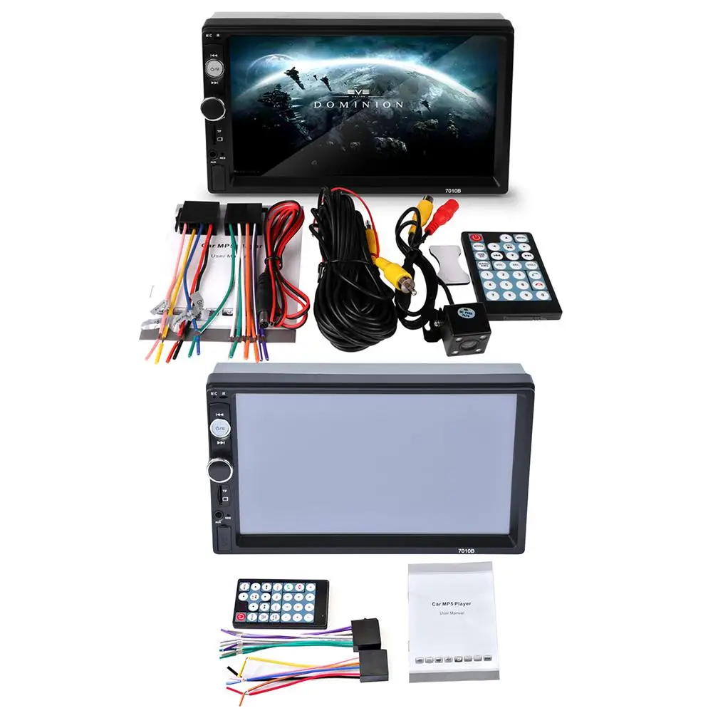 

2 Din Car Radio Dash Cam 7 Inch Auto Radio Bluetooth Remote Control TFT Screen HD Car Radio MP5 Player USB TF FM Aux Input