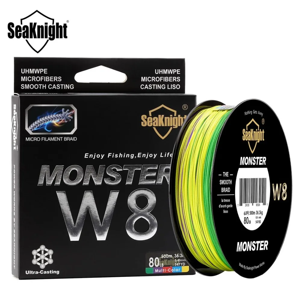 

SeaKnight 500M Fishing Line PE 8 Strands 300M W8 Multi-Color Line 15 To 100LB Smooth Braided Lines Carp Fishing For Saltwater