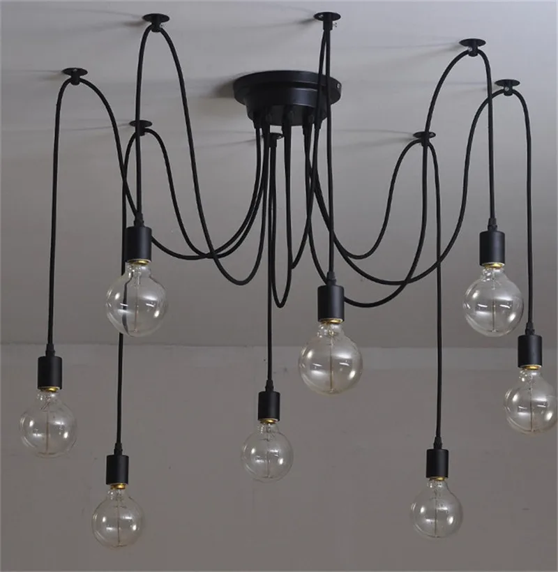 

Retro creative nostalgic day scattered flowers chandeliers living room dining room bedroom bar coffee long spider lamps