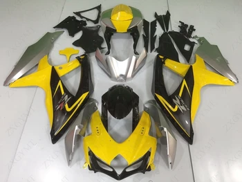 

Fairings GSX R 600 2008 - 2010 K8 Yellow Silver Black Abs Fairing GSX R 750 09 10 Motorcycle Fairing for Suzuki GSXR600 2010