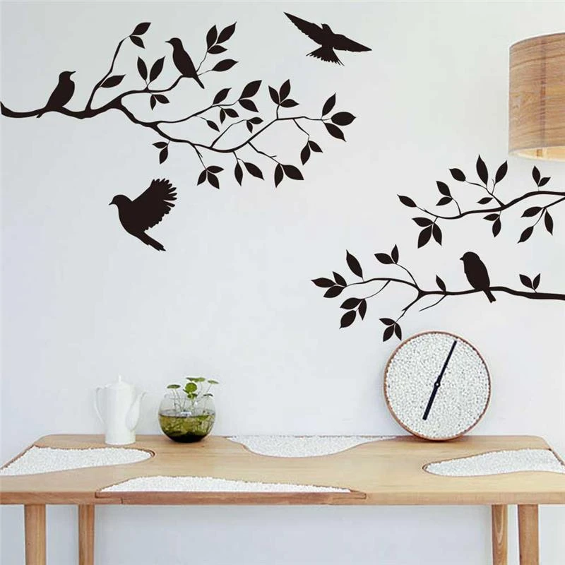 Bird Tree Branch Wall Art Decal Removable Vinyl Stickers Mural Home Decor Deco