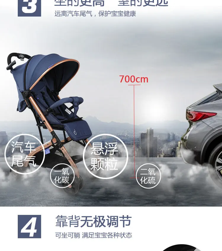 Алюминиевый Сплав высокий пейзаж наклоняющийся легкий складной дорожный зонтик автомобиль детская коляска детская тележка Младенческая