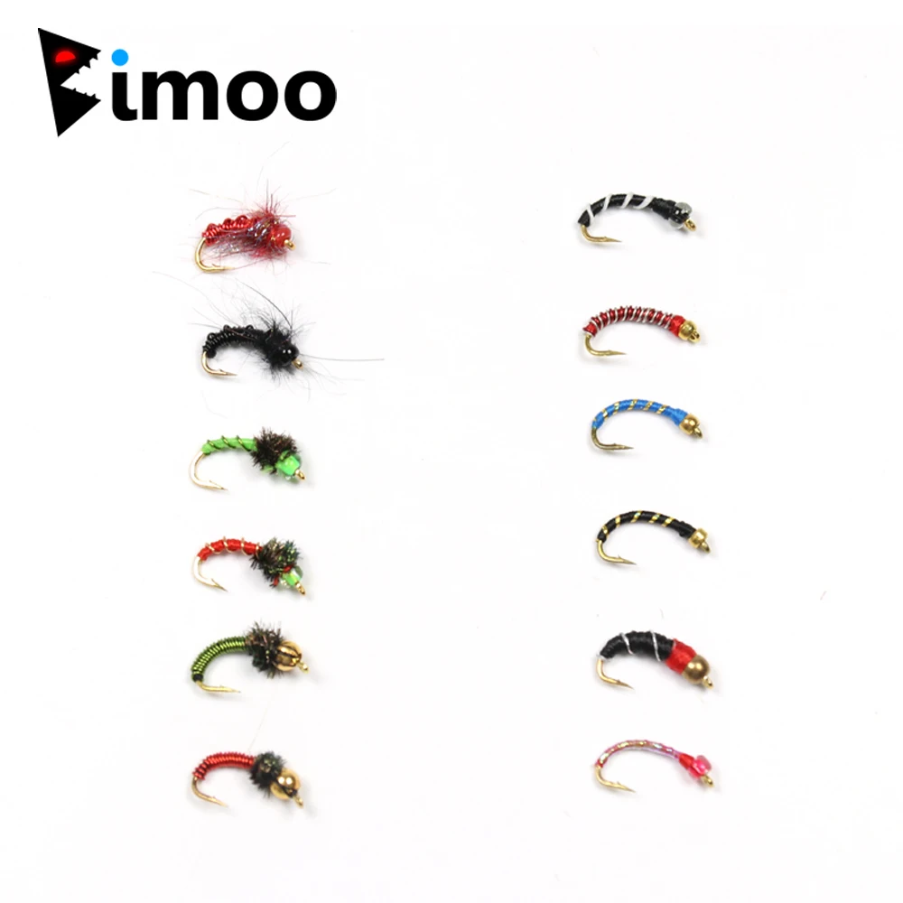 Bimoo 120 шт. комбинированные рыболовные крючки в виде мухи для ловли форели John Wood is Two