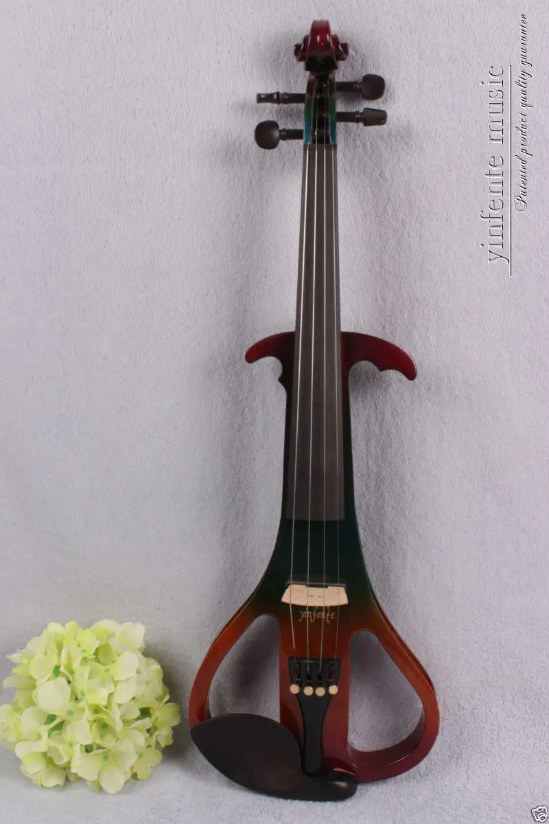 

New 4/4 Electric violin Powerful Sound silent ebony parts solid wood #1342