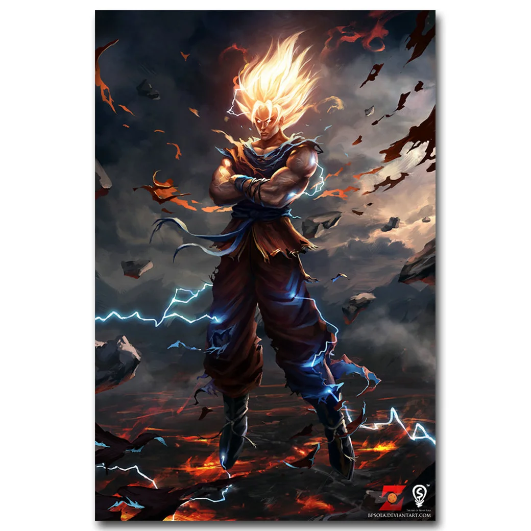 Nicoleshenting Dragon Ball Z все персонажи Искусство Шелковый плакат 13x20 24x36 дюймов японский аниме настенные картины для домашнего декора - Цвет: Picture 2