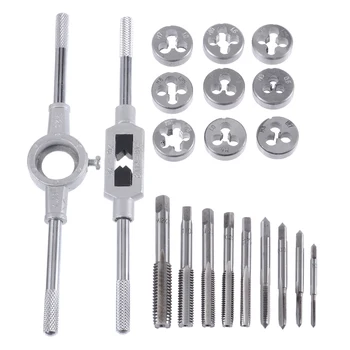 

20pcs Multifunction Adjustable Tap Die Wrench Threaded Cutting Set Metric Plug Tap Threaded Cutters Hand Tools