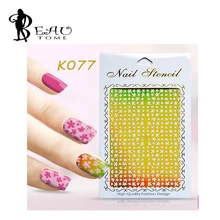 2016 Reusable Easy Stamping Tool DIY Nail Art Hollow Template Stickers Stamp Stencil Guide For UV Gel Nail Art Decorations K1094