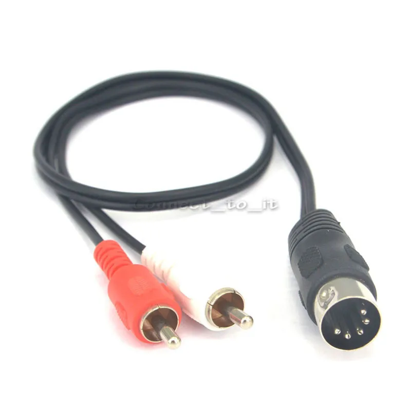 Spina Maschio DIN 5 Pin 180° – Connettore Audio Oro Per NAIM, QUAD, Synth E Midi