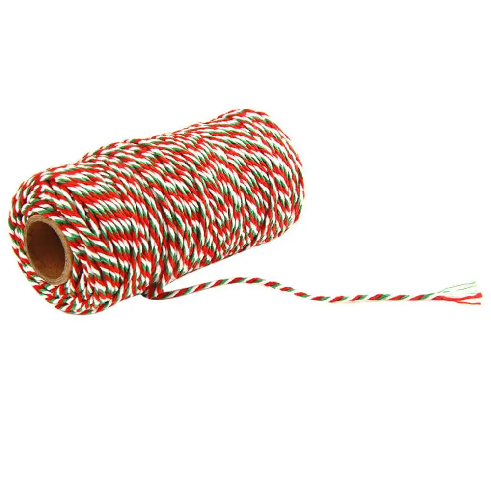 2 мм х 100 м натуральный хлопковый шнур ручной работы, веревка для макраме, веревочка для самостоятельной сборки, настенная вешалка для растений, шнурок для ремесла, вязание, красочные, L* 5 - Цвет: G