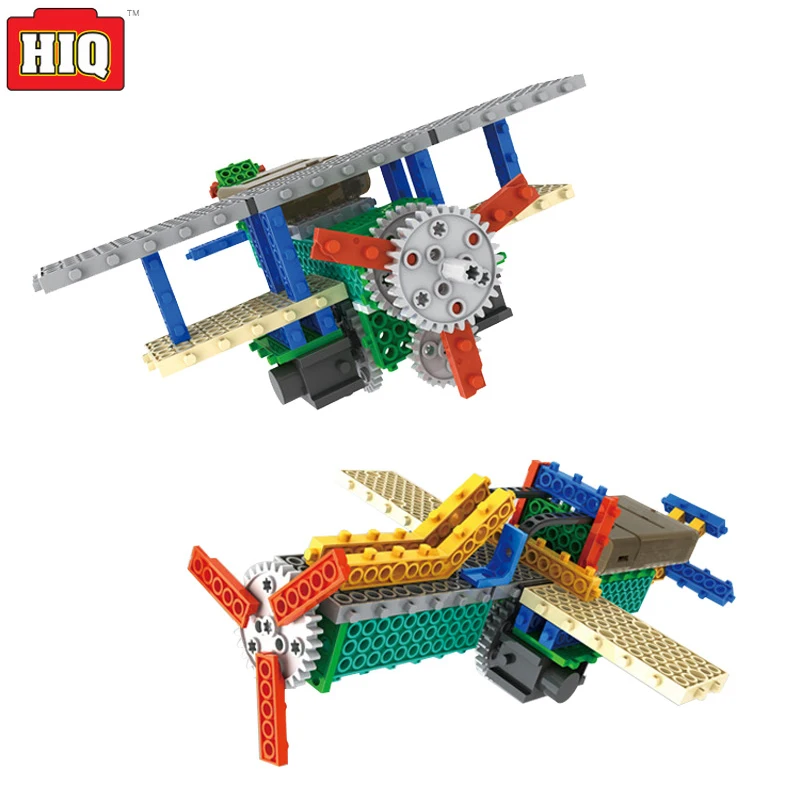 RC Plane Jet Aircraft Remote Control Electric Building Blocks Toys 4CH 2IN1 RC Toys Educational Kit