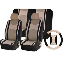 

car seat covers universal size fit for rear seat back 40/60 50/50 split or not with steering wheel cover safety belt covers