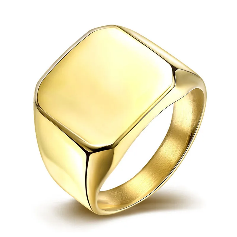 

Simple Hip Hop Men's Ring Square Ring