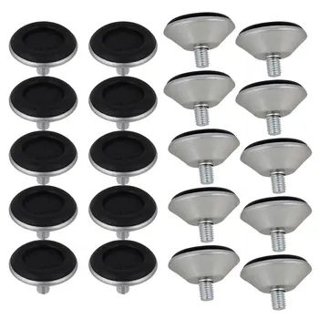 

Black 40mm Dia Base M8 x 15mm Adjustable Furniture Leg Table Leveling Feet Pad Pack of 20