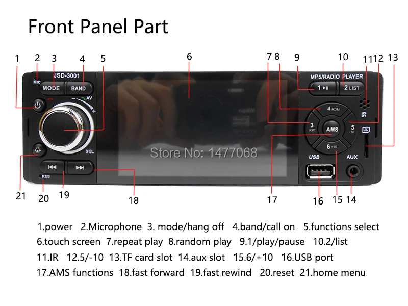 front panel